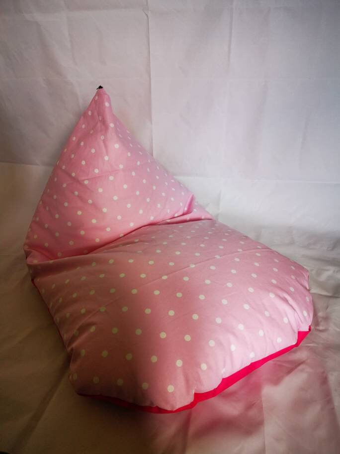 Pink Polka Dots Beanbag