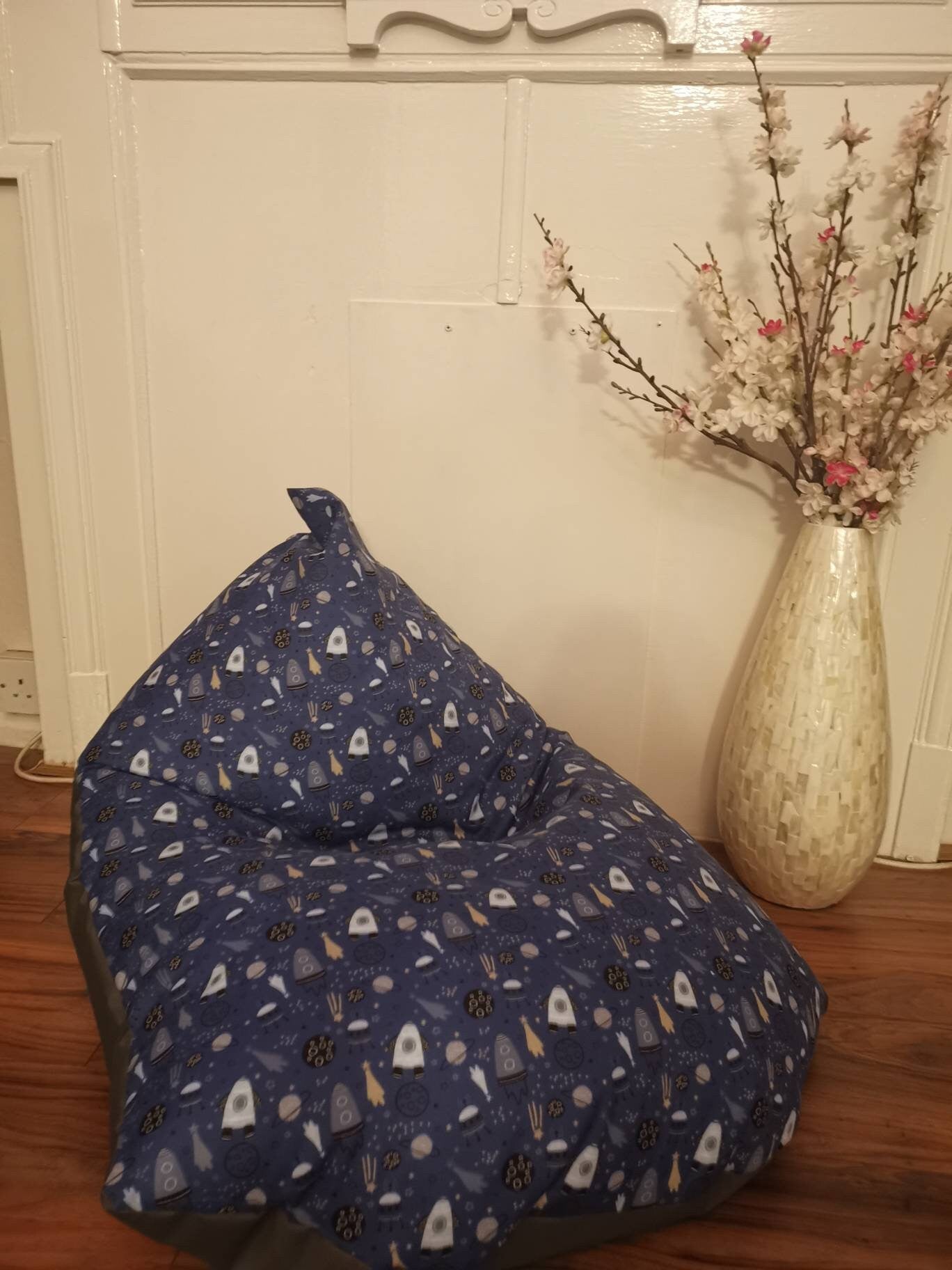 Blue and Grey Rockets Beanbag