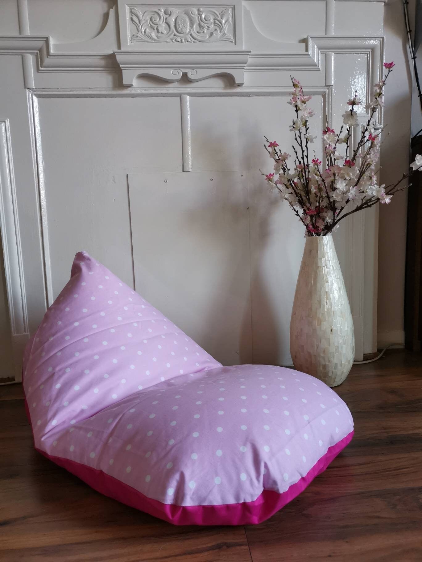 Pink Polka Dots Beanbag