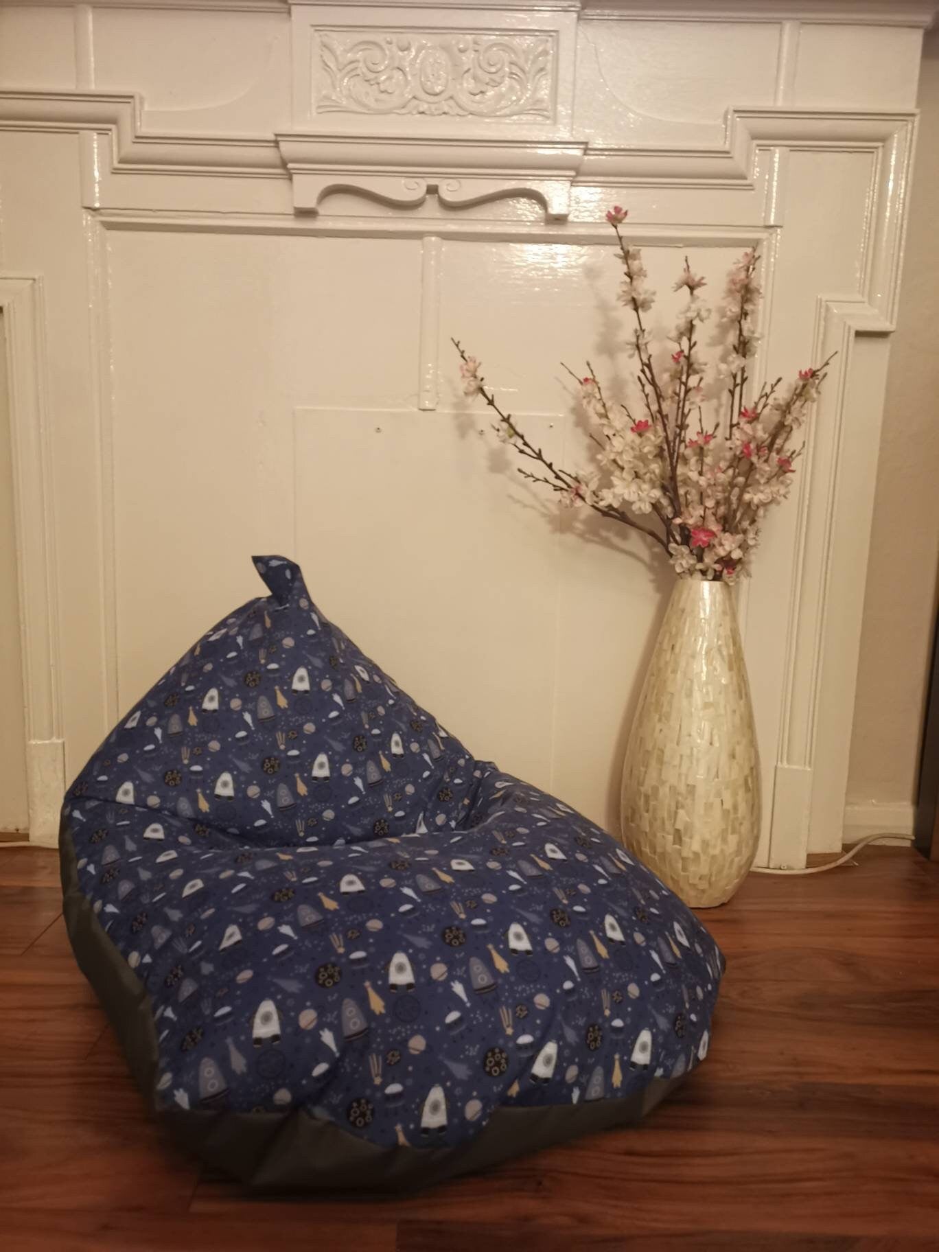 Blue and Grey Rockets Beanbag