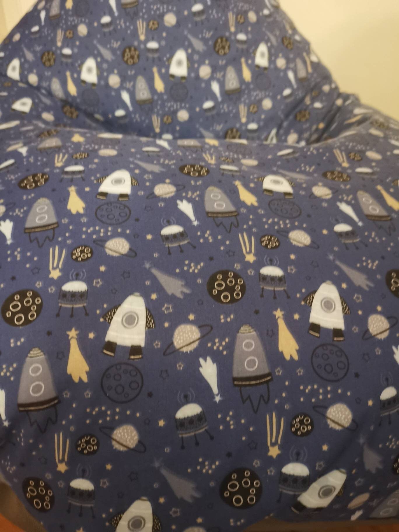 Blue and Grey Rockets Beanbag