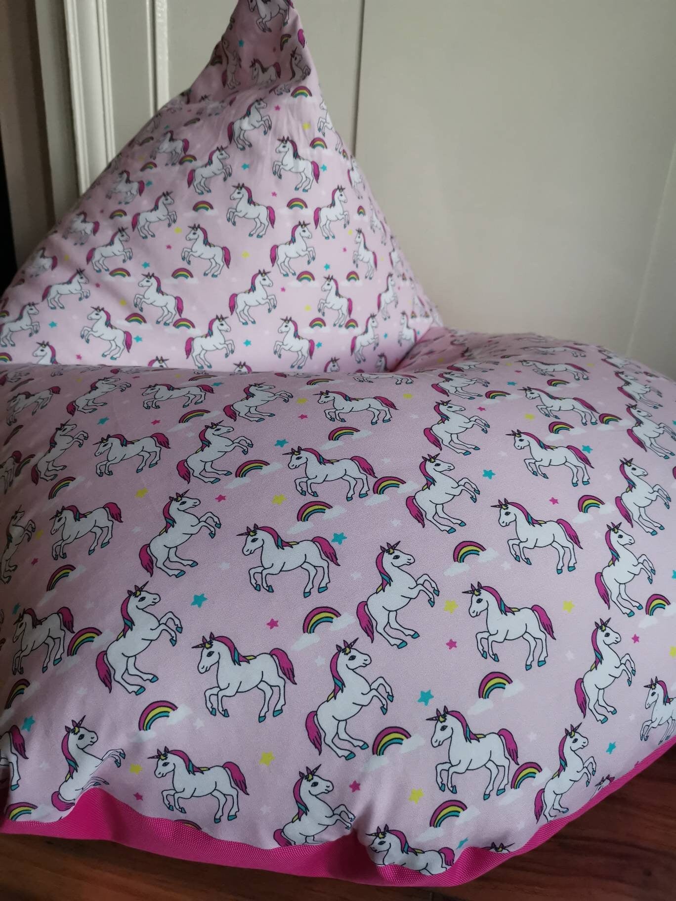 Pink Unicorns Beanbag