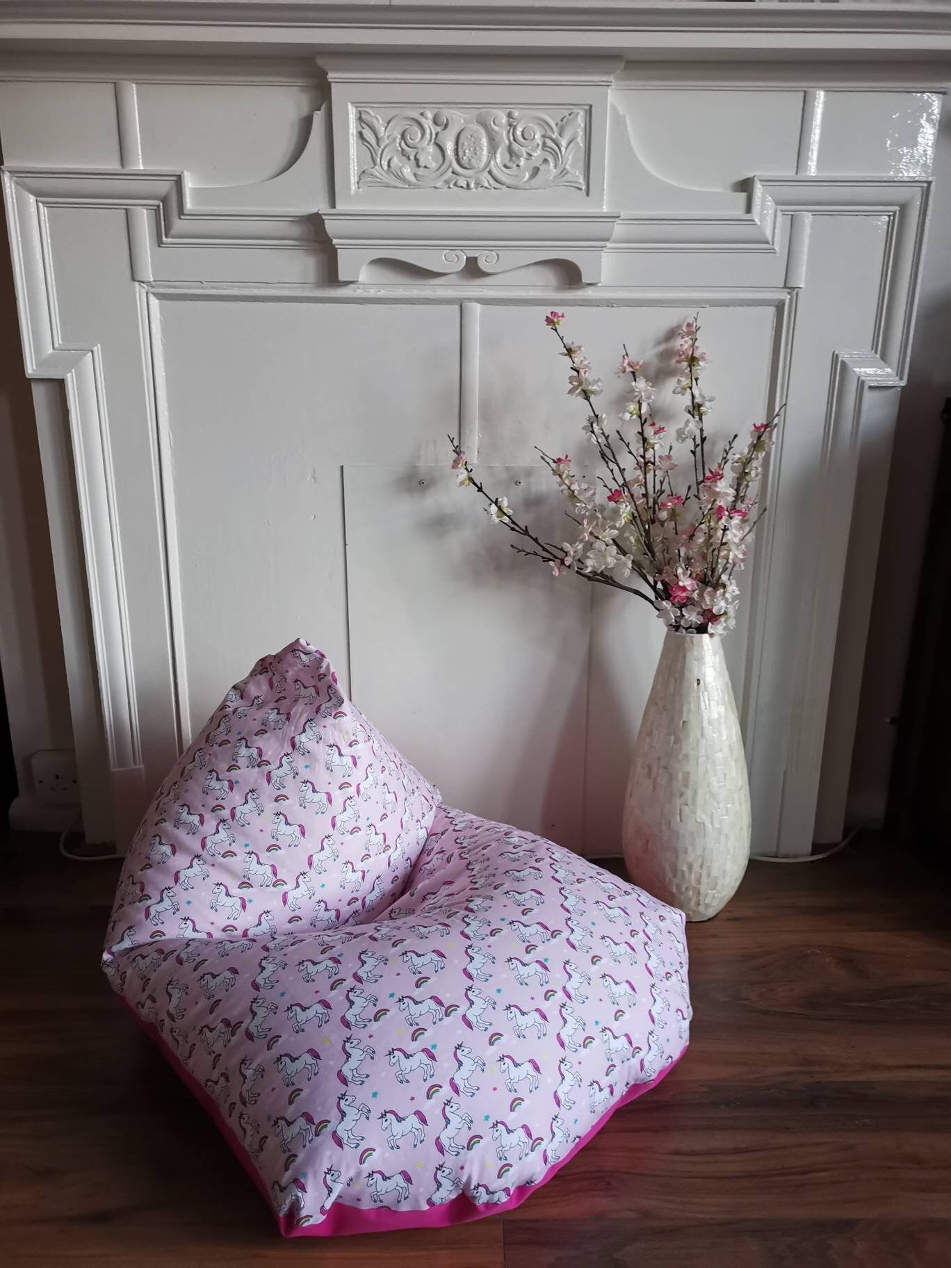 Pink Unicorns Beanbag