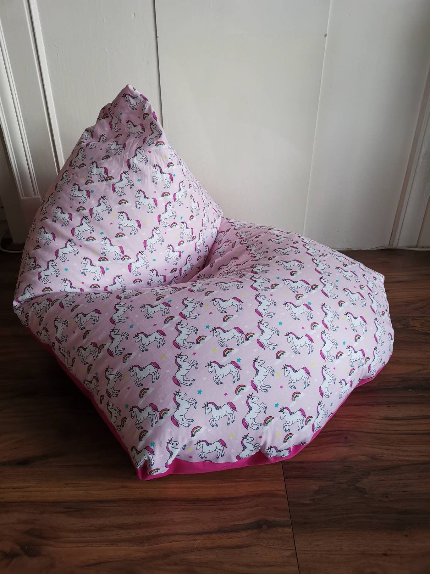 Pink Unicorns Beanbag