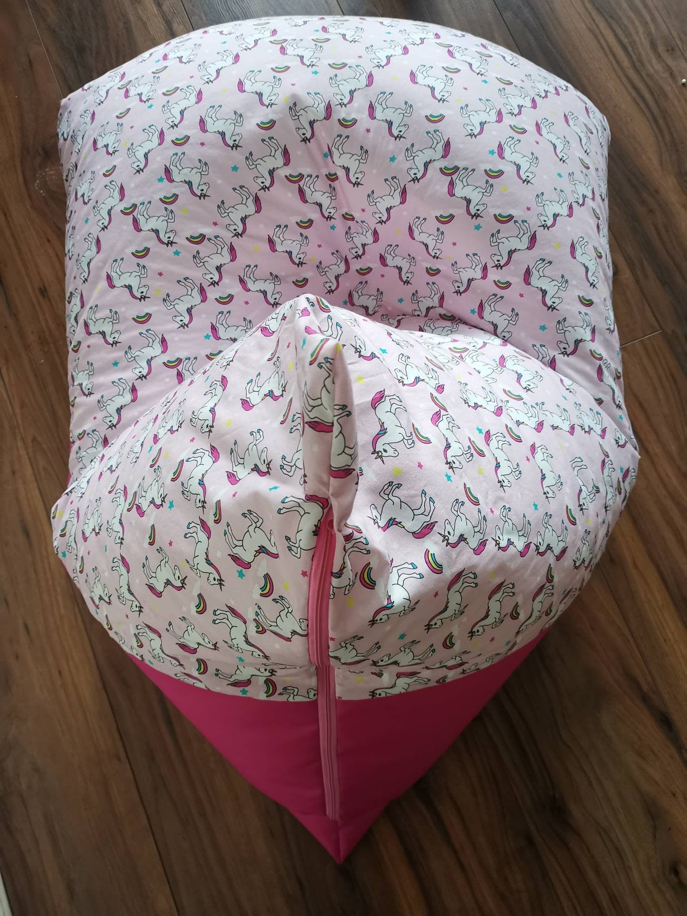 Pink Unicorns Beanbag