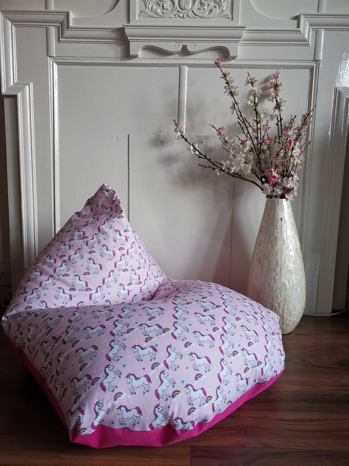 Pink Unicorns Beanbag