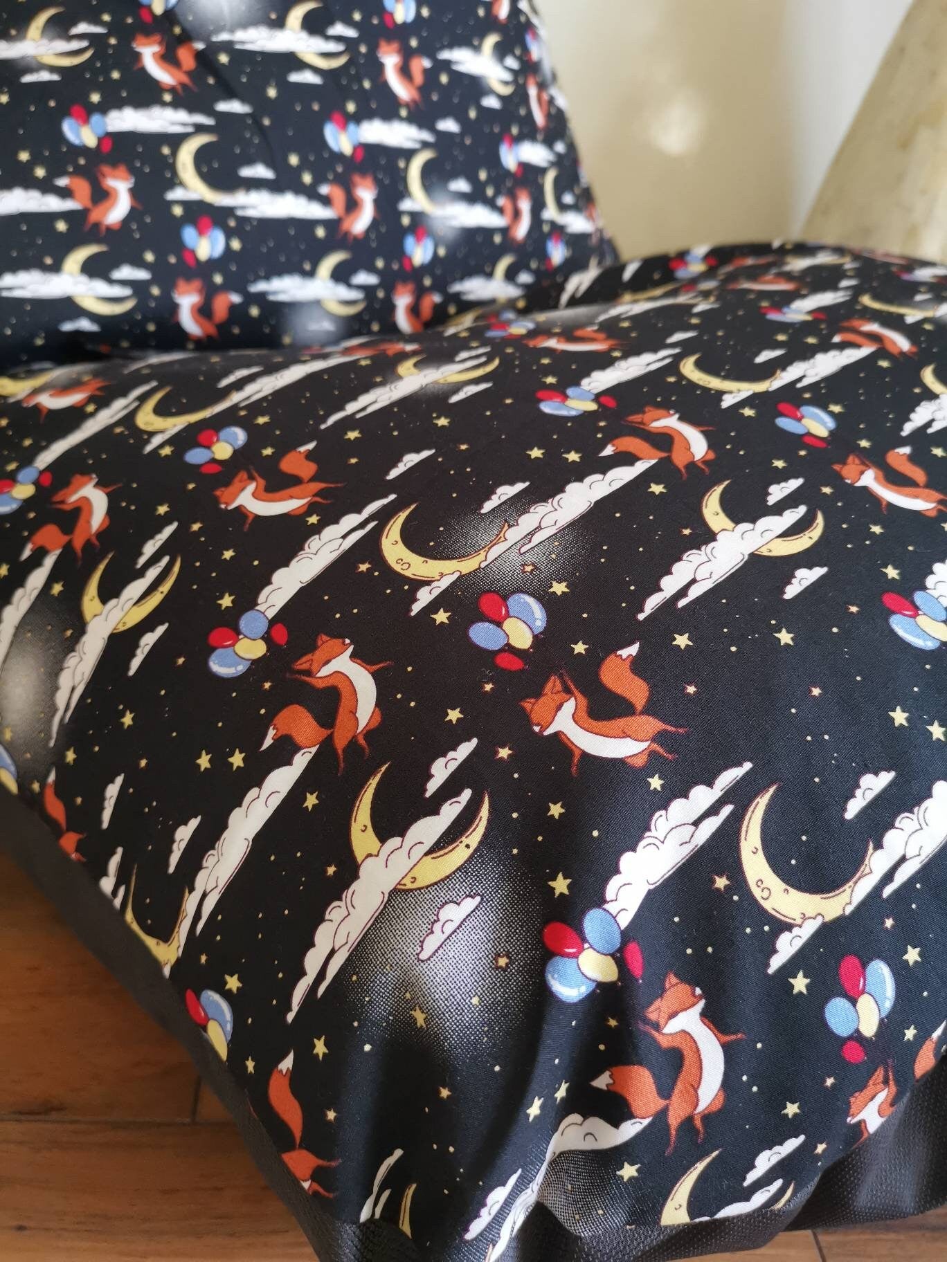 Dark Grey Foxes Beanbag