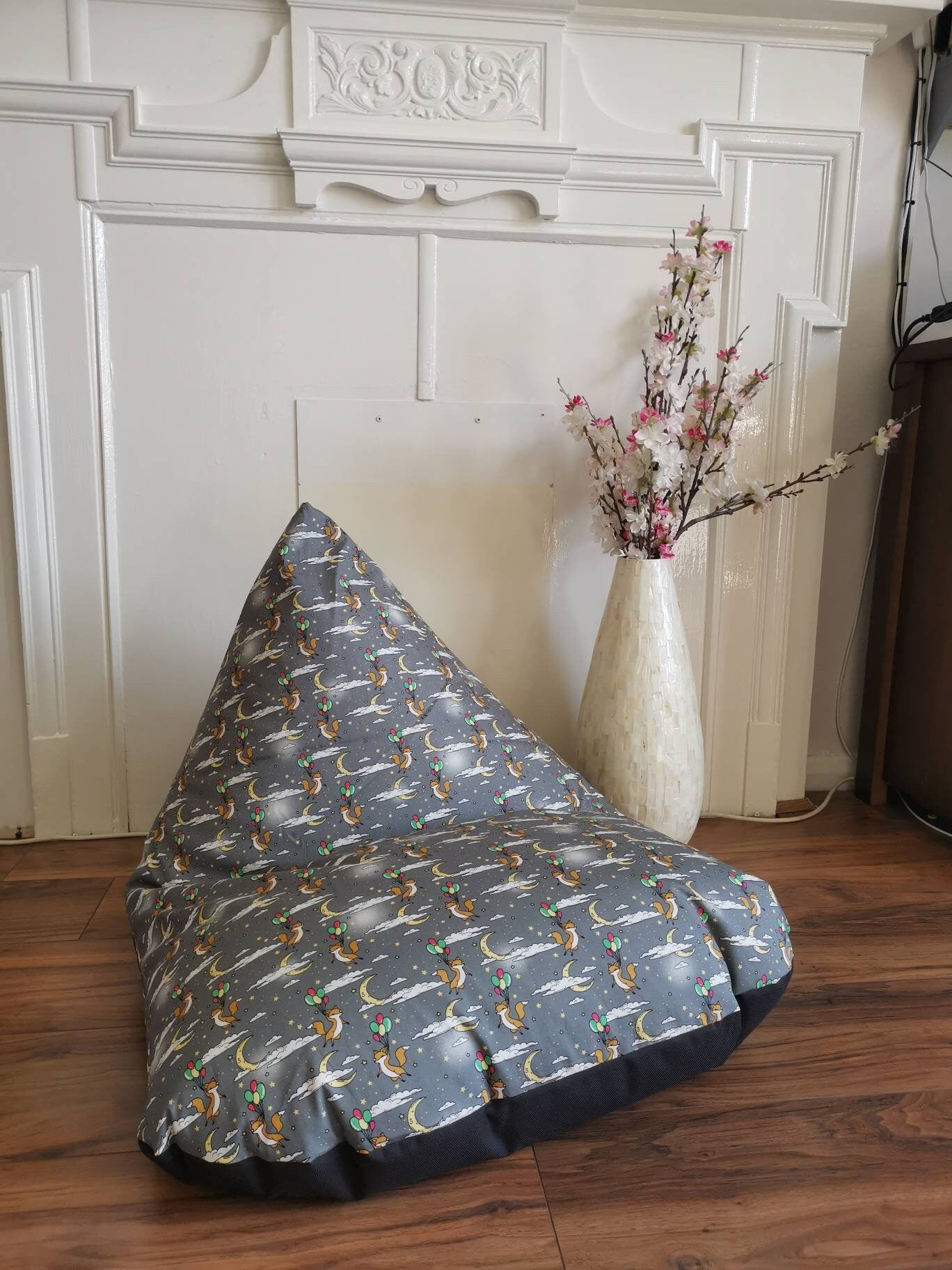 Light Grey Foxes Beanbag
