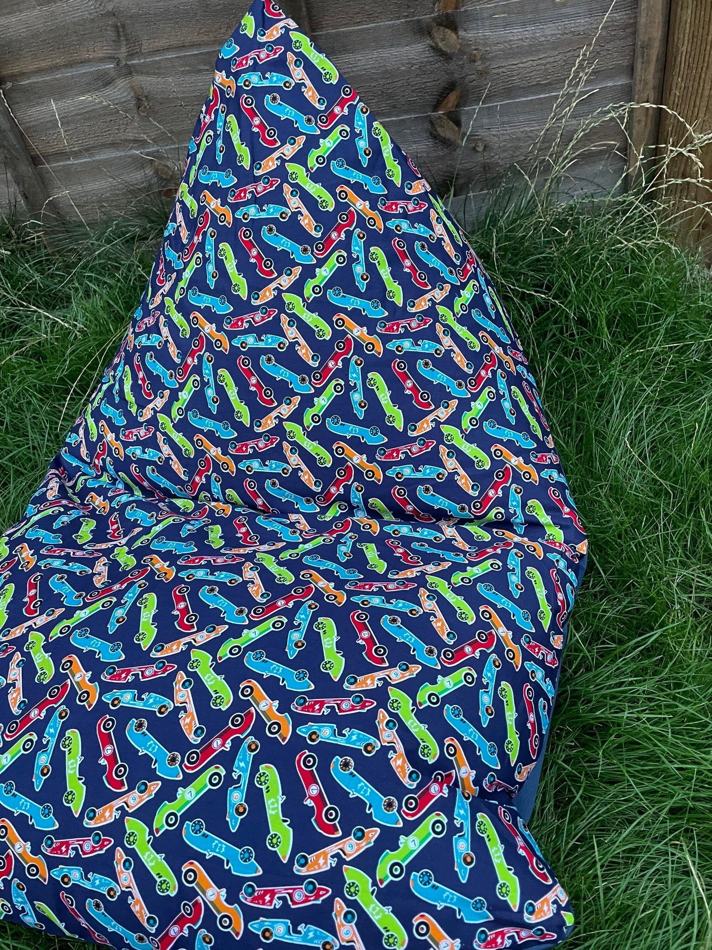 Race Cars Beanbag or Soft Toys Storage Beanbag Cover