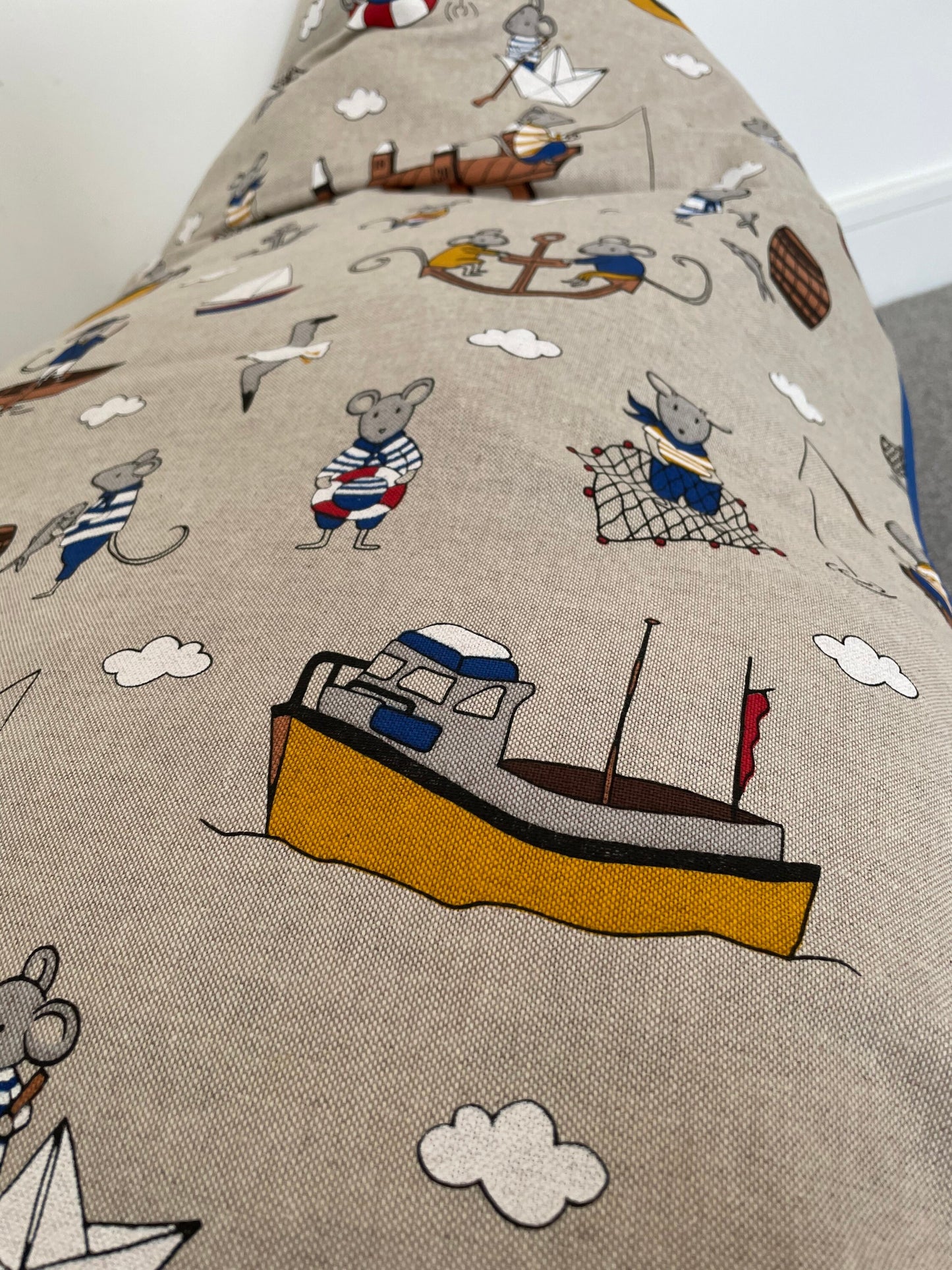 Sailing Mouse Beanbag | Soft Toys Storage Beanbag Cover