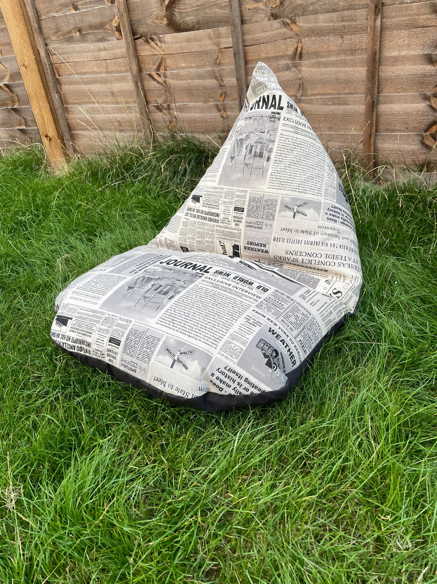 Retro Newspaper Beanbag or soft toys storage beanbag cover