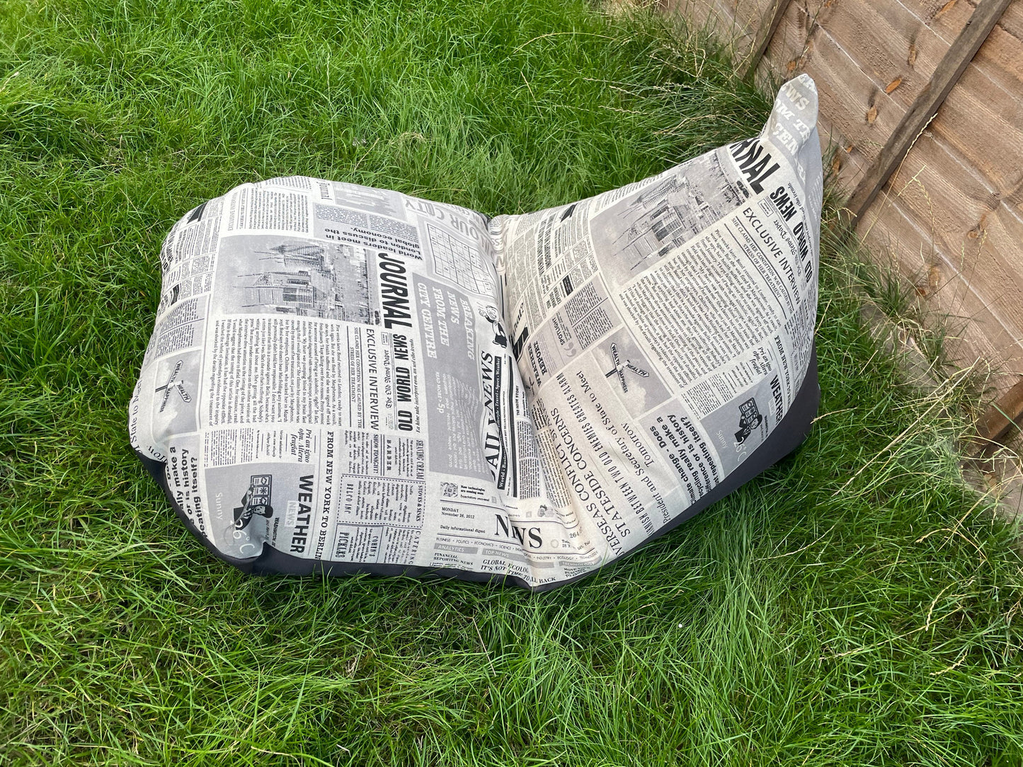 Retro Newspaper Beanbag or soft toys storage beanbag cover