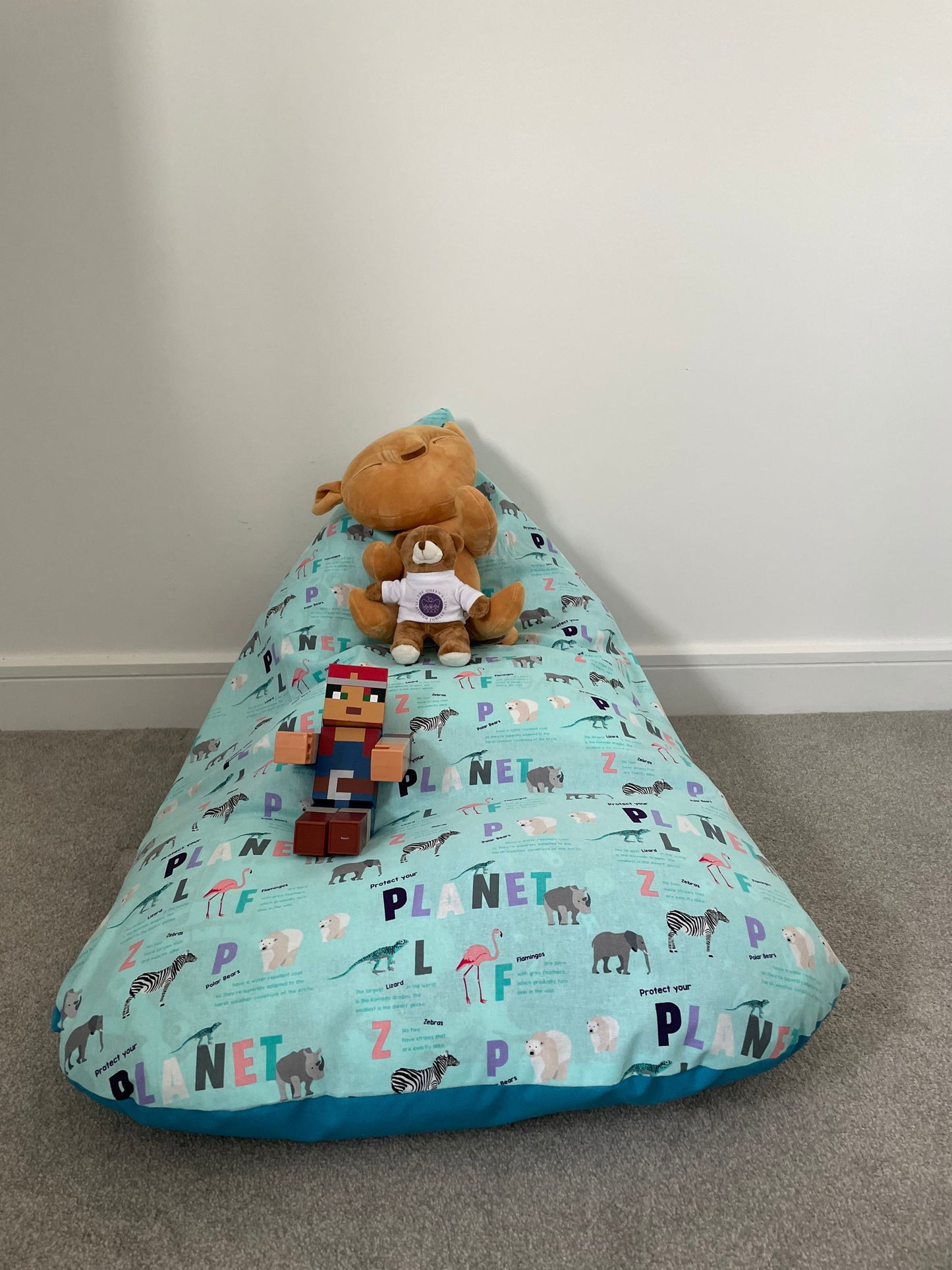Animals and Letters Beanbag or soft toys storage beanbag cover