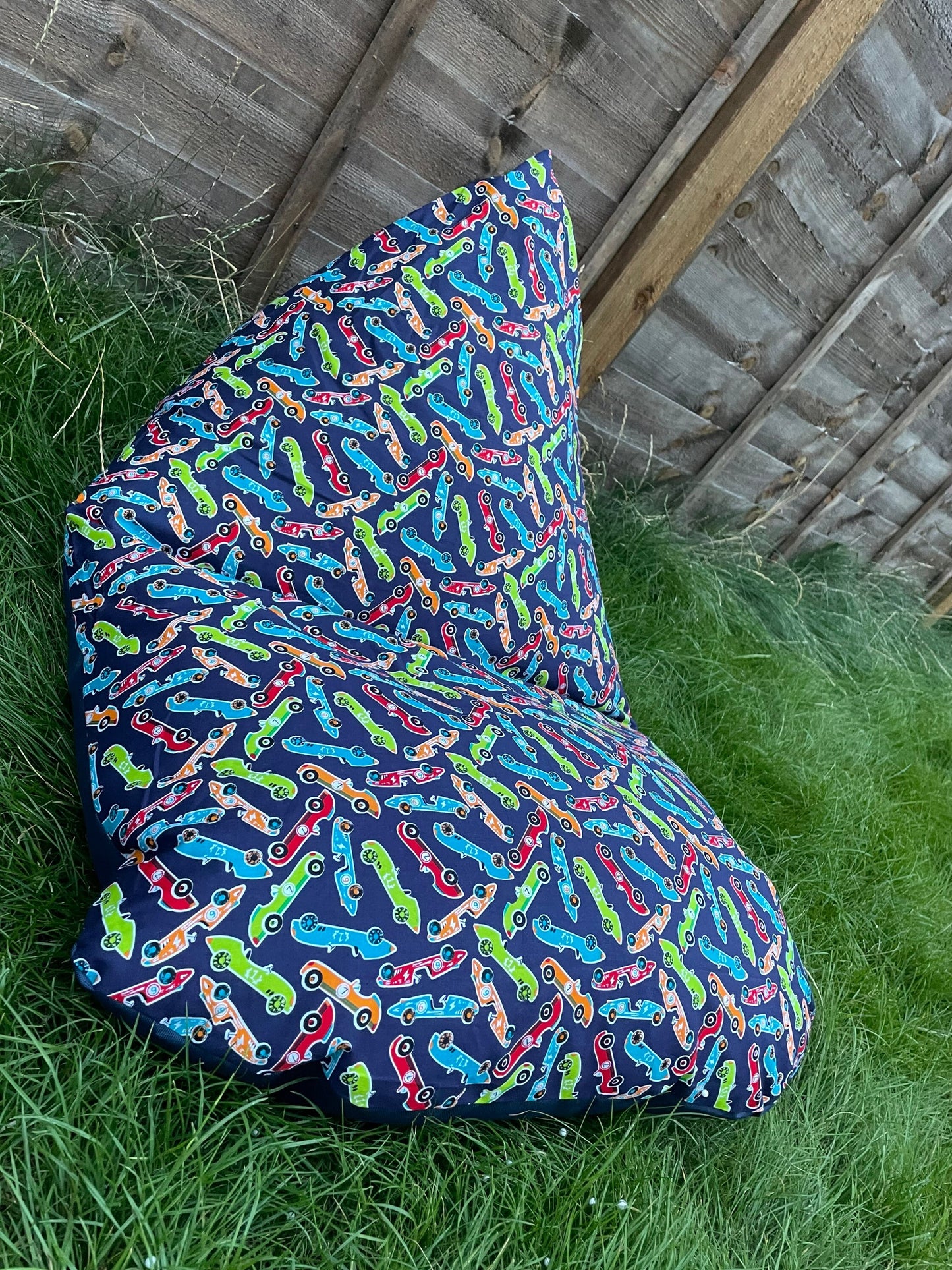 Race Cars Beanbag or Soft Toys Storage Beanbag Cover