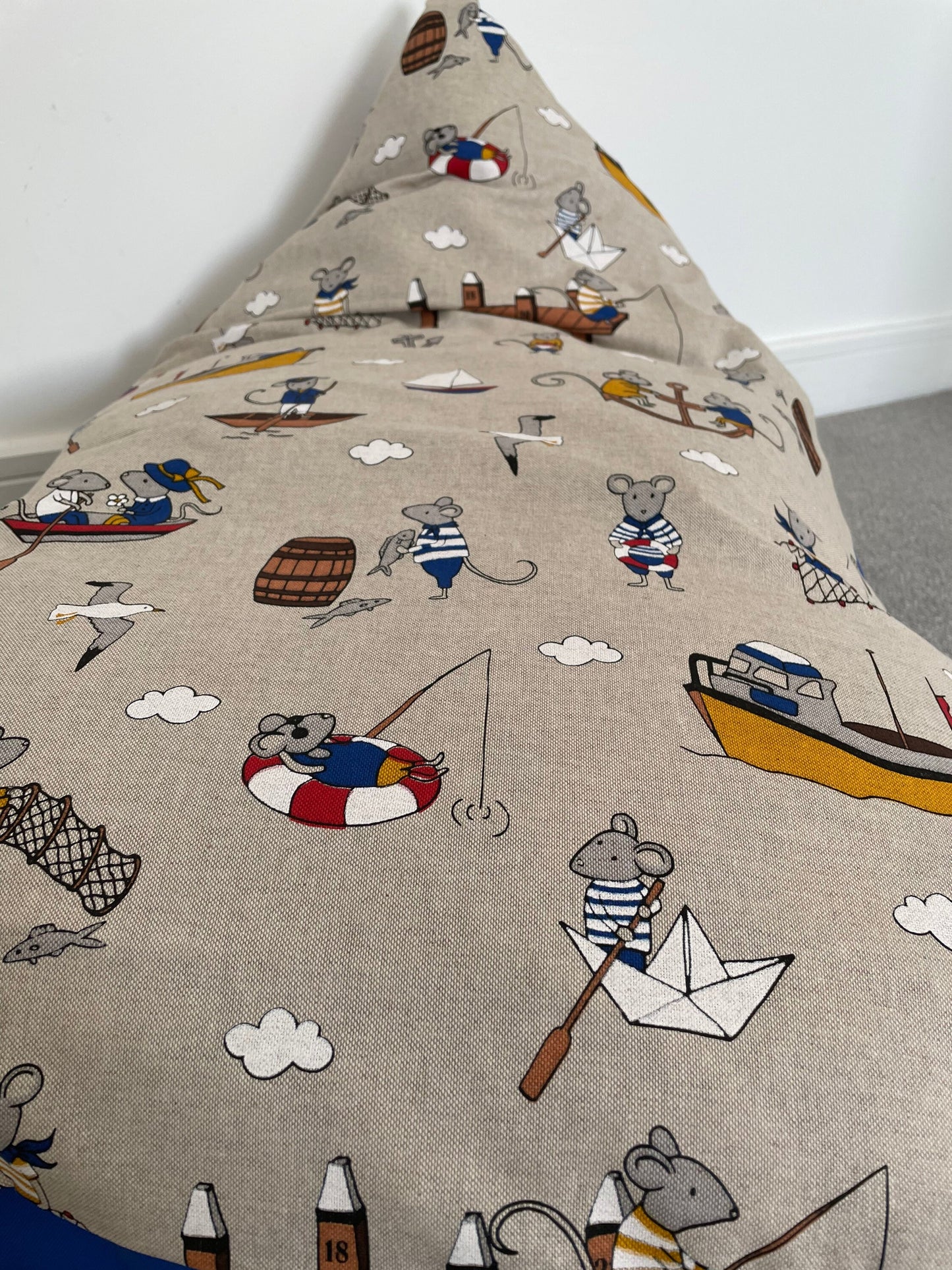 Sailing Mouse Beanbag | Soft Toys Storage Beanbag Cover