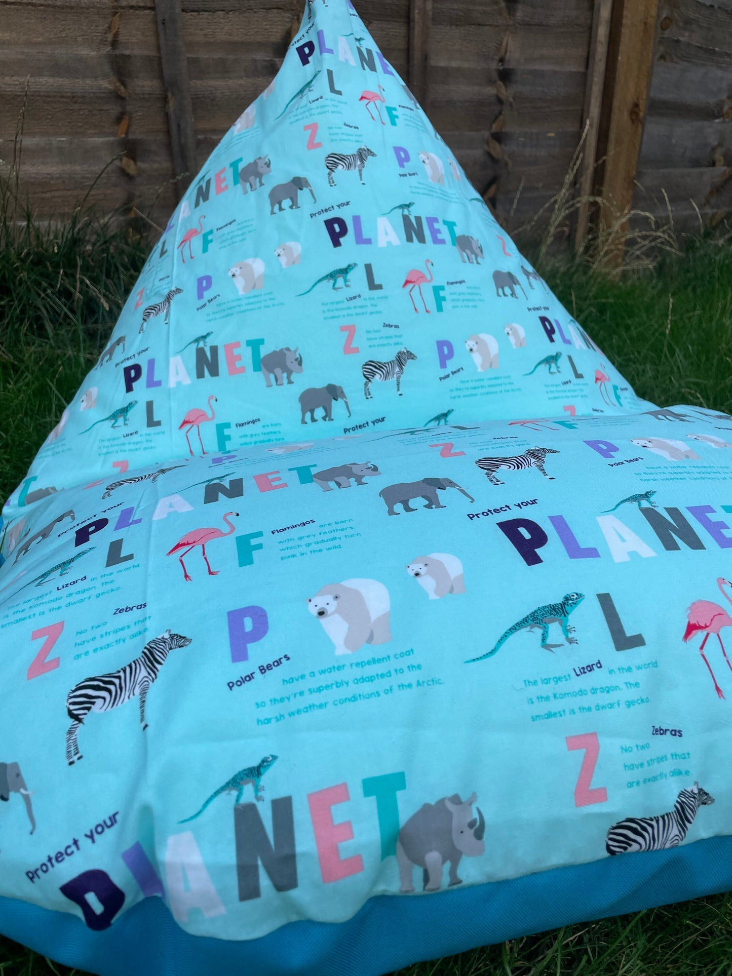 Animals and Letters Beanbag or soft toys storage beanbag cover