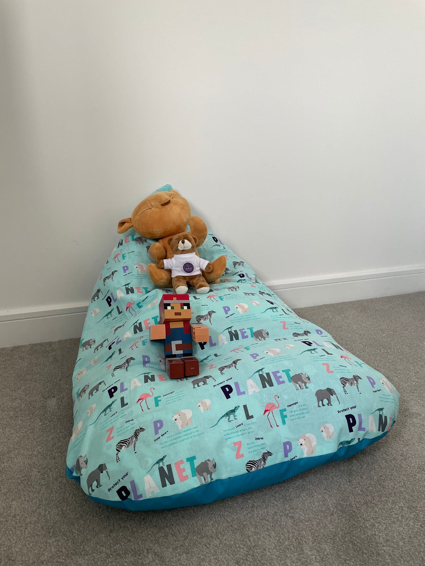 Animals and Letters Beanbag or soft toys storage beanbag cover