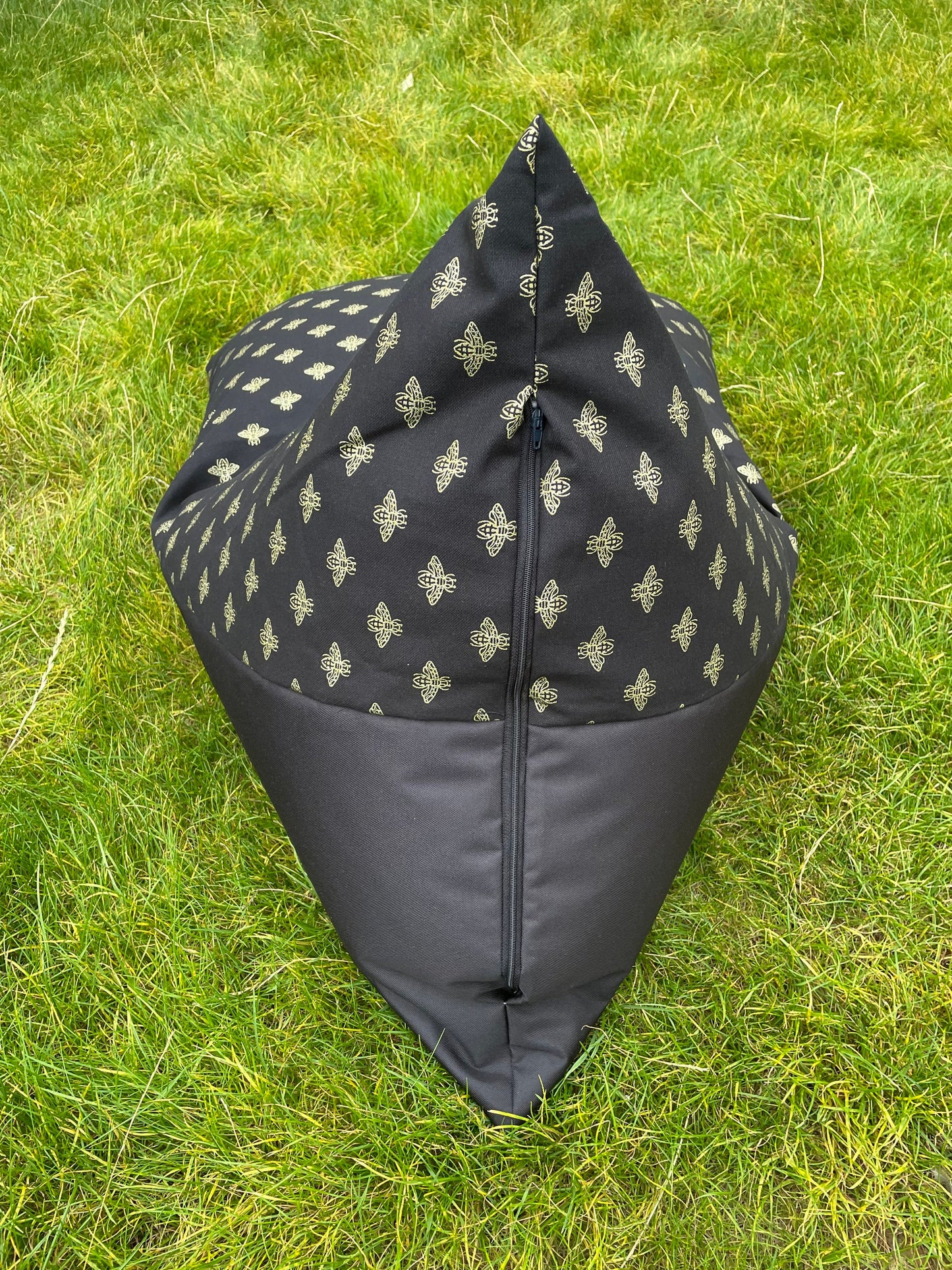 Black and Gold Bees Children's Beanbag or Soft Toys Storage Beanbag Cover