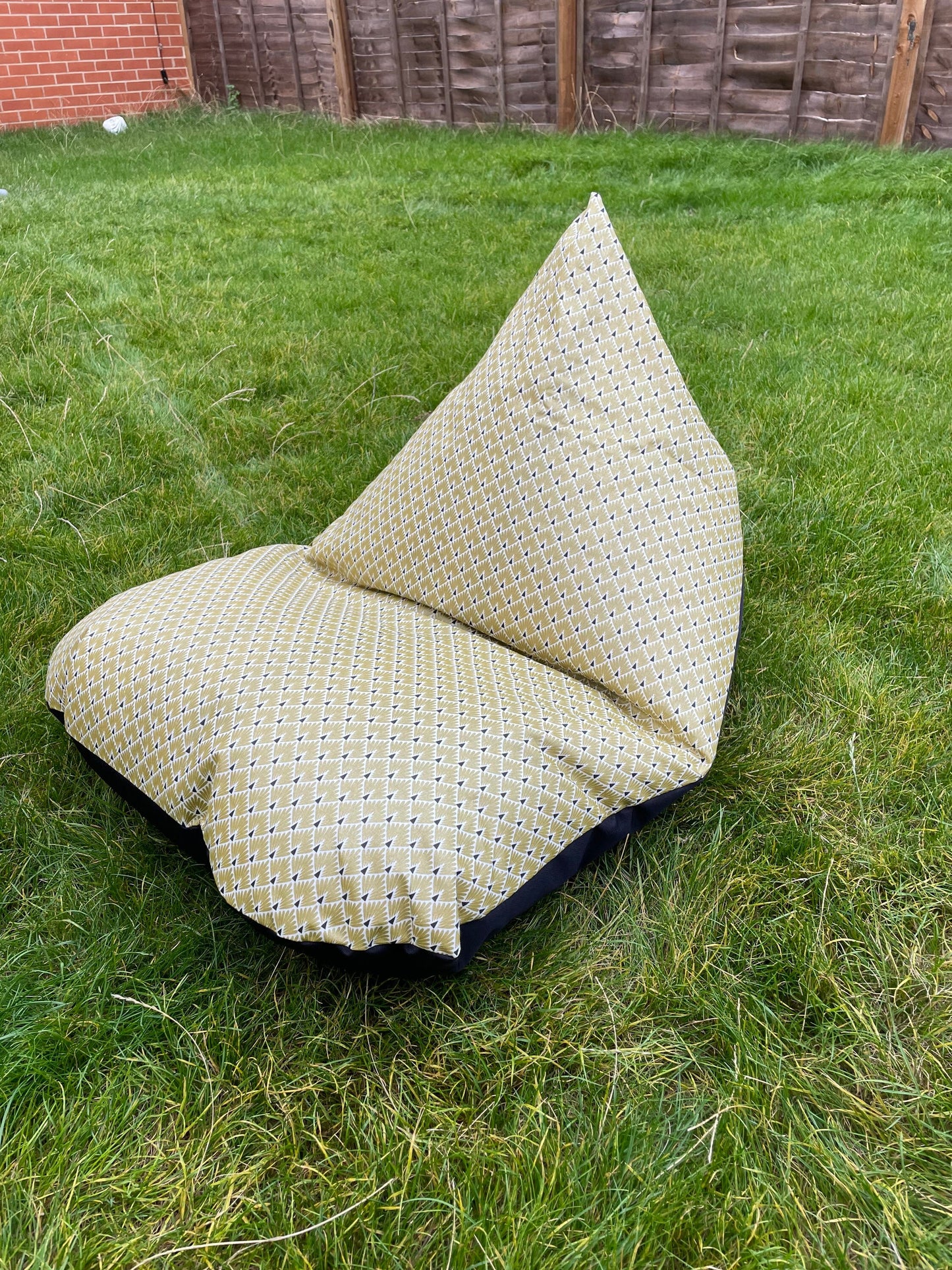 Gold and Black Children's Beanbag or Soft Toys Storage Beanbag Cover