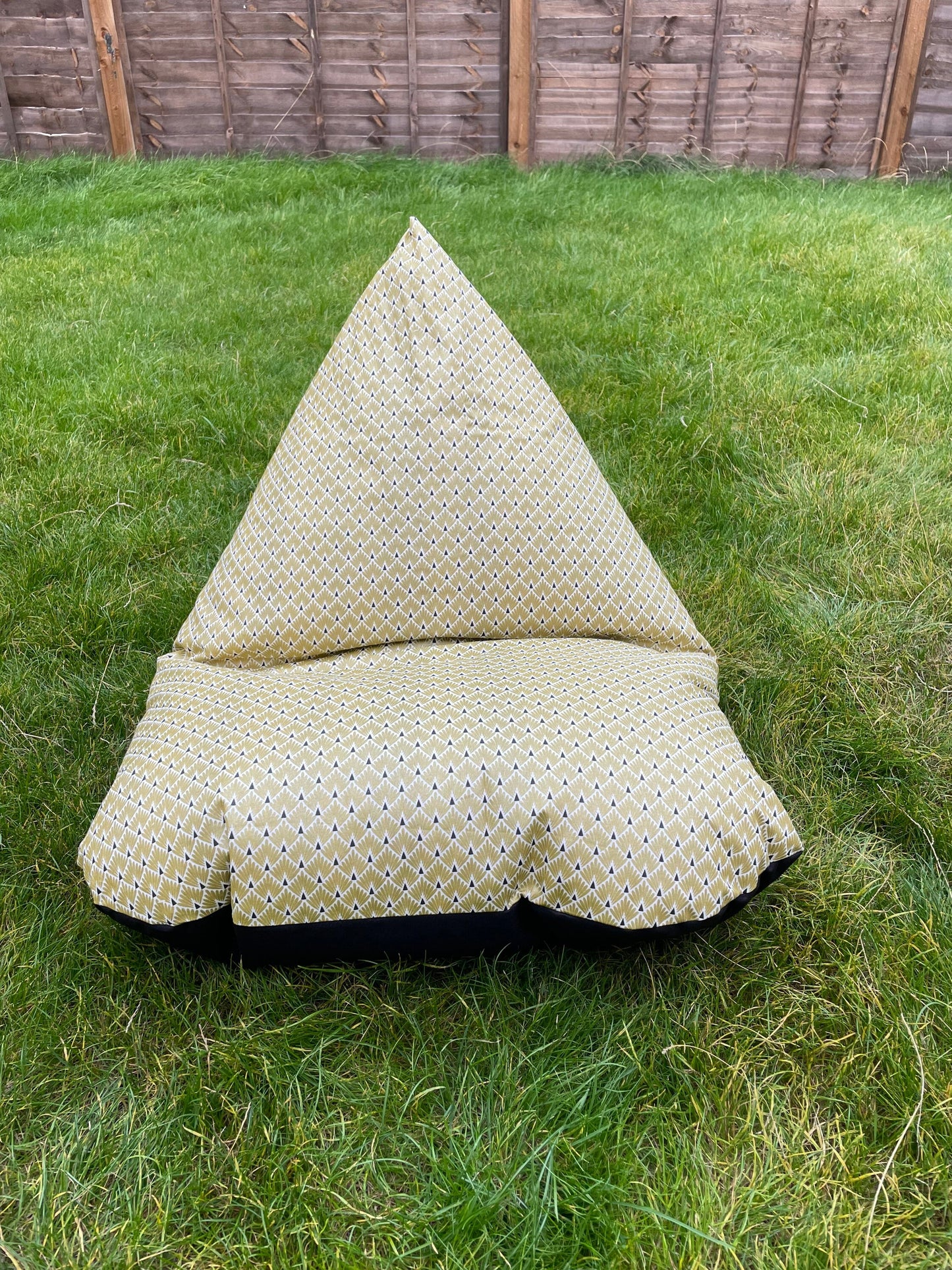 Gold and Black Children's Beanbag or Soft Toys Storage Beanbag Cover