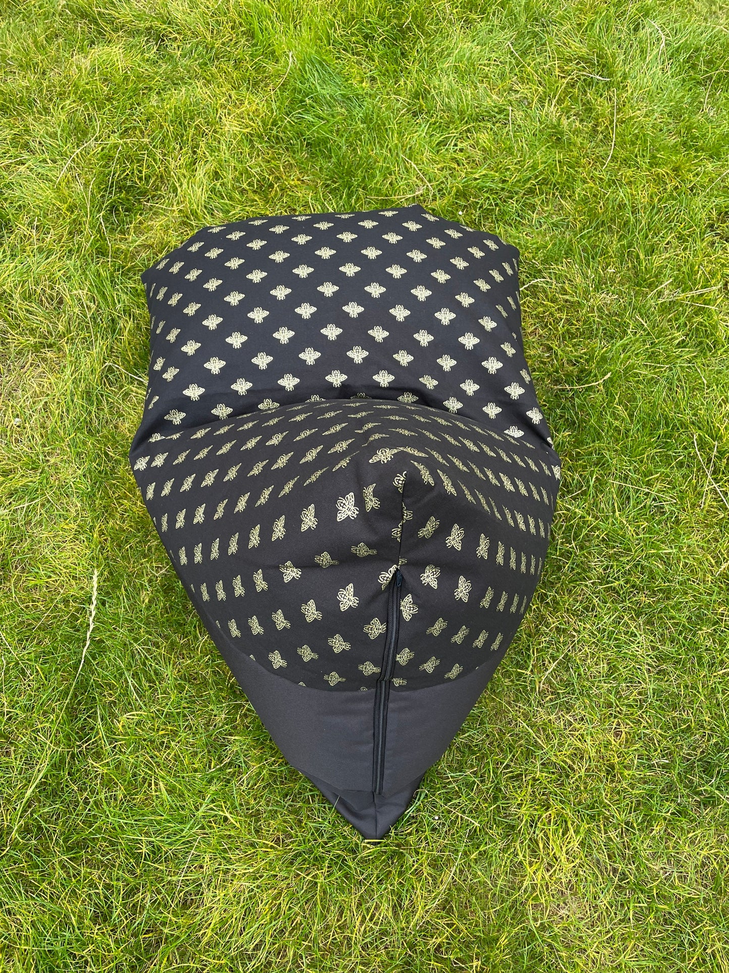 Black and Gold Bees Children's Beanbag or Soft Toys Storage Beanbag Cover