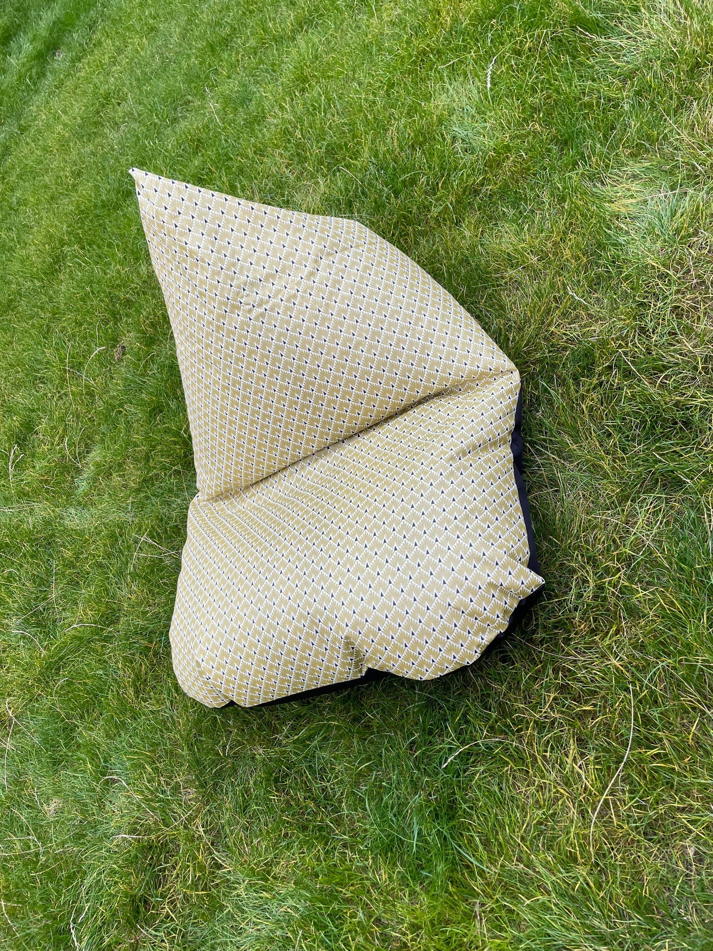 Gold and Black Children's Beanbag or Soft Toys Storage Beanbag Cover
