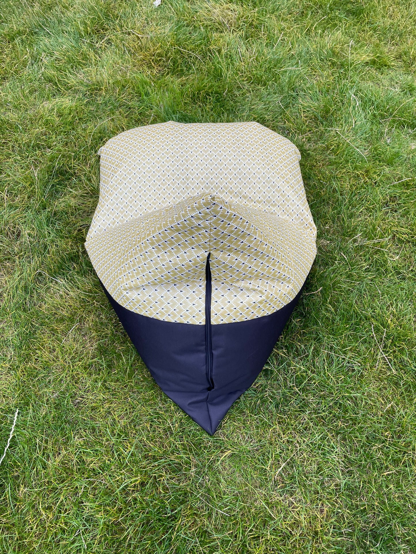 Gold and Black Children's Beanbag or Soft Toys Storage Beanbag Cover
