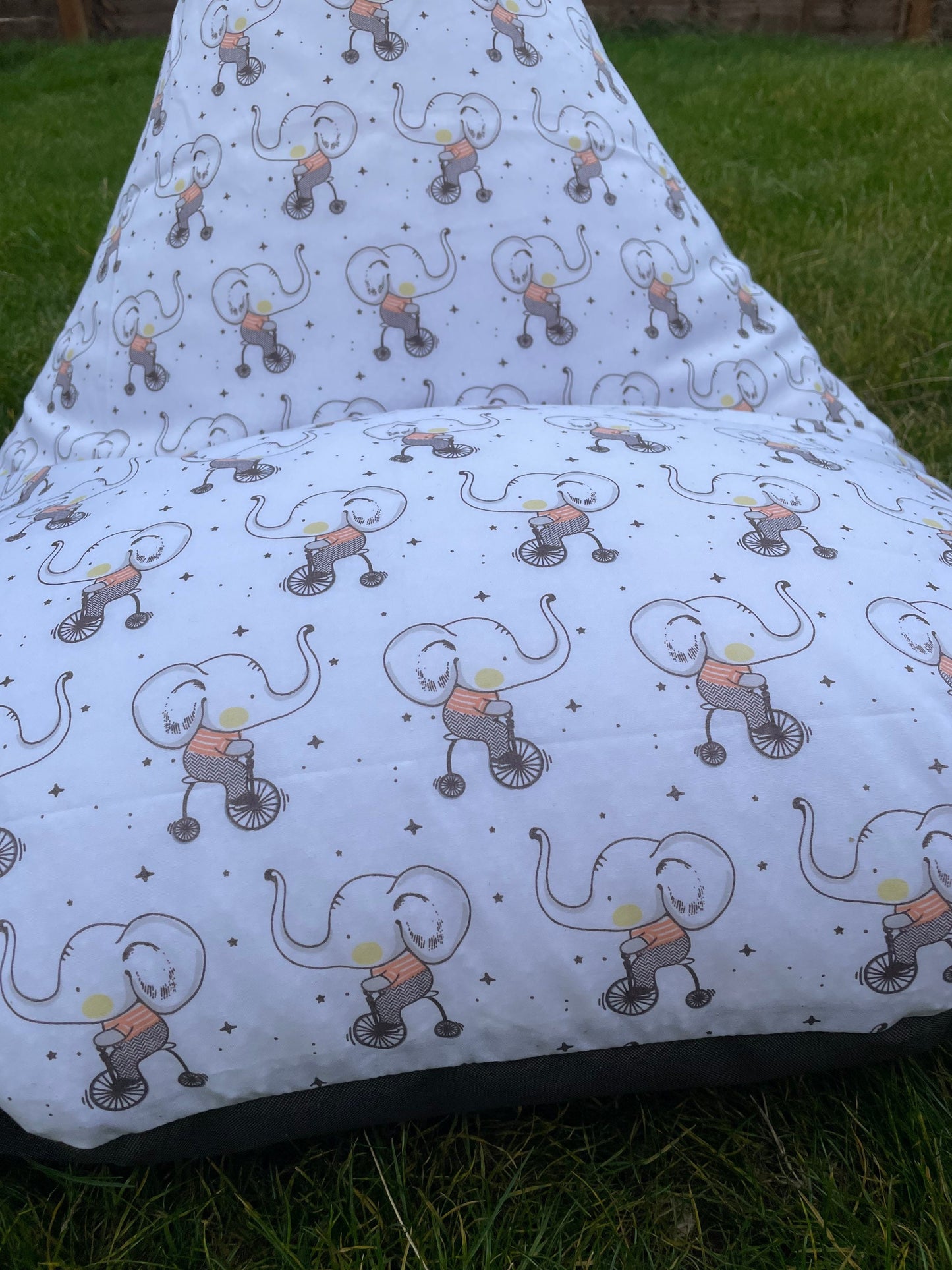 Elephants Beanbag or Soft Toys Storage Beanbag Cover