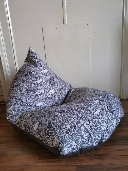 Grey Safari Beanbag