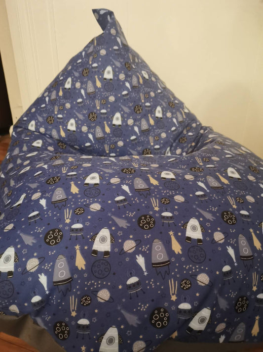 Blue and Grey Rockets Beanbag