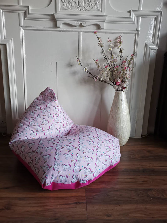Pink Unicorns Beanbag