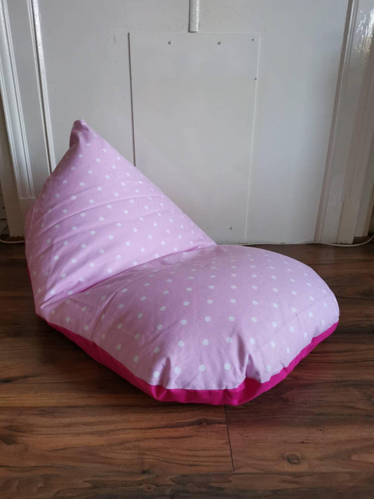 Pink Polka Dots Beanbag