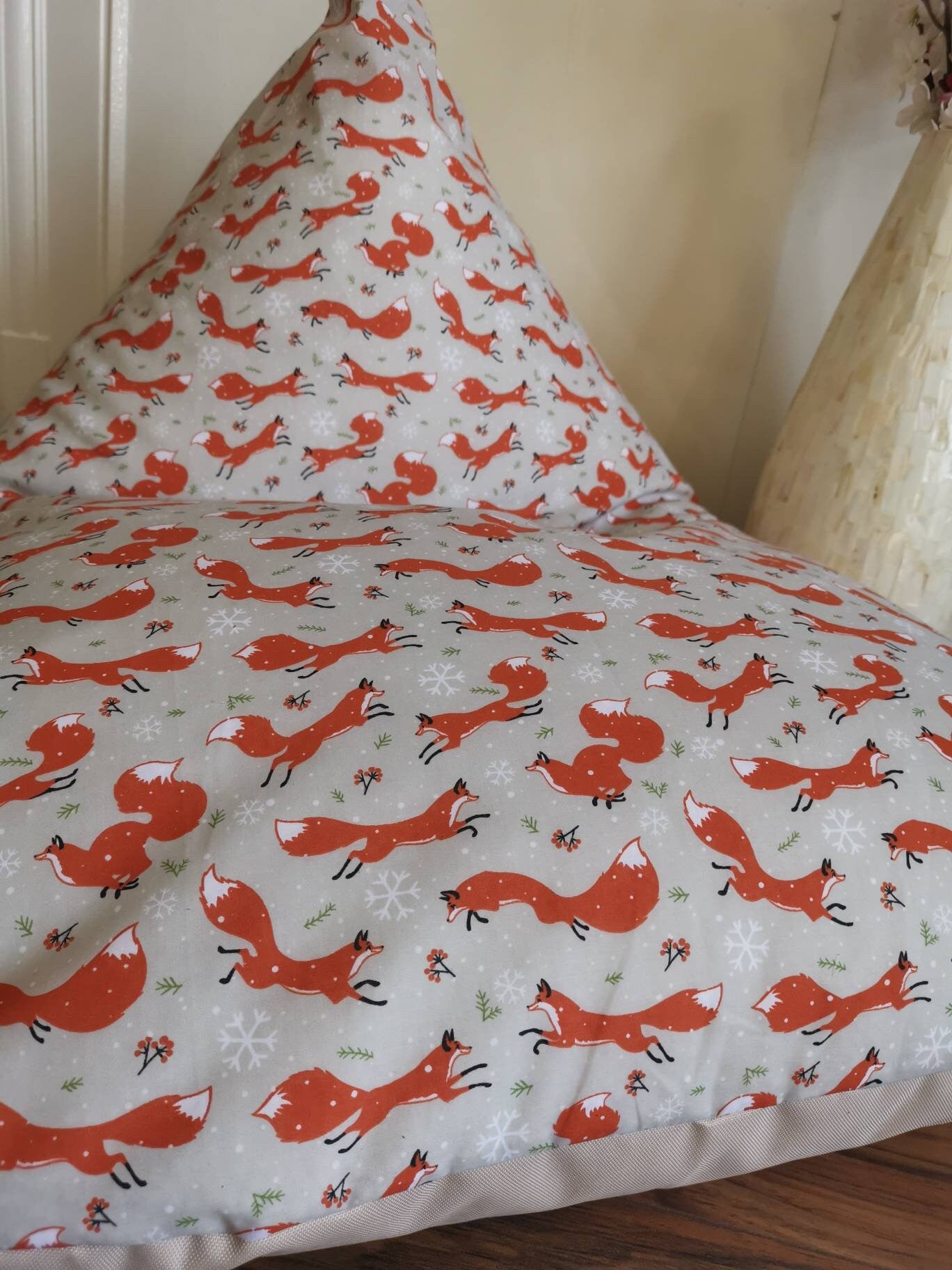 Winter Foxes Beanbag