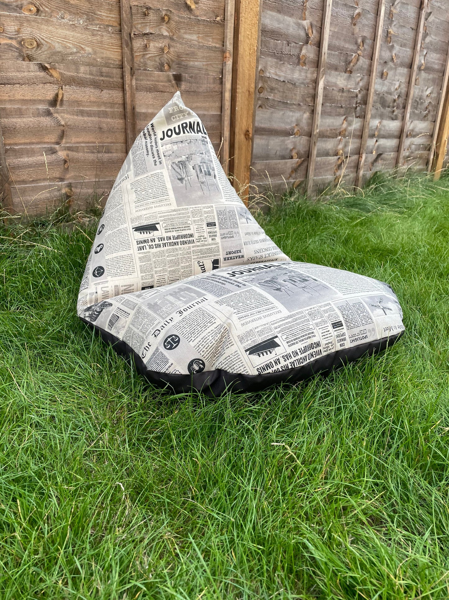 Retro Newspaper Beanbag or soft toys storage beanbag cover
