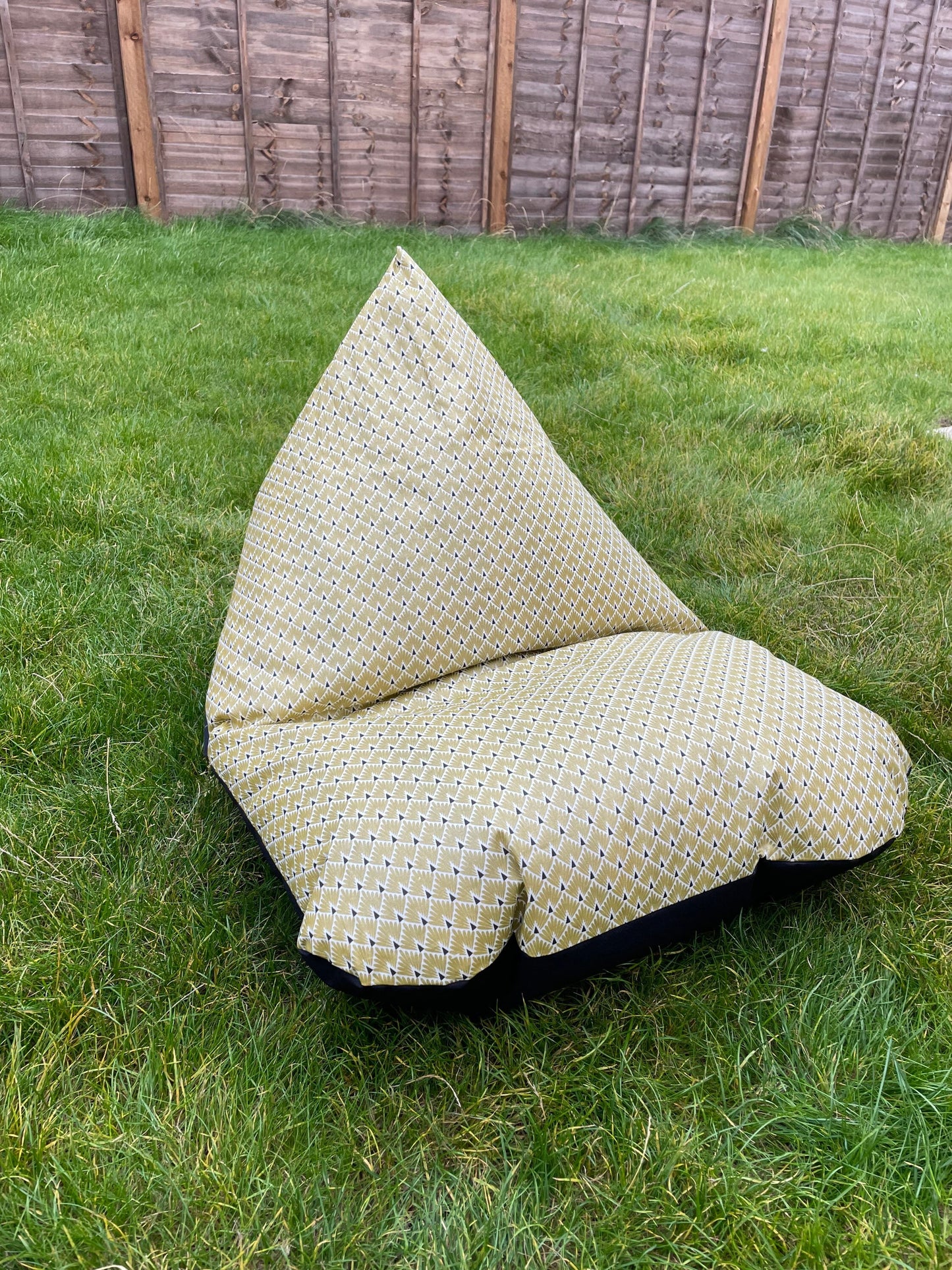 Gold and Black Children's Beanbag or Soft Toys Storage Beanbag Cover