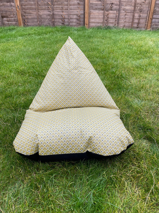 Black and Gold Children's Beanbag or Soft Toys Storage Beanbag Cover